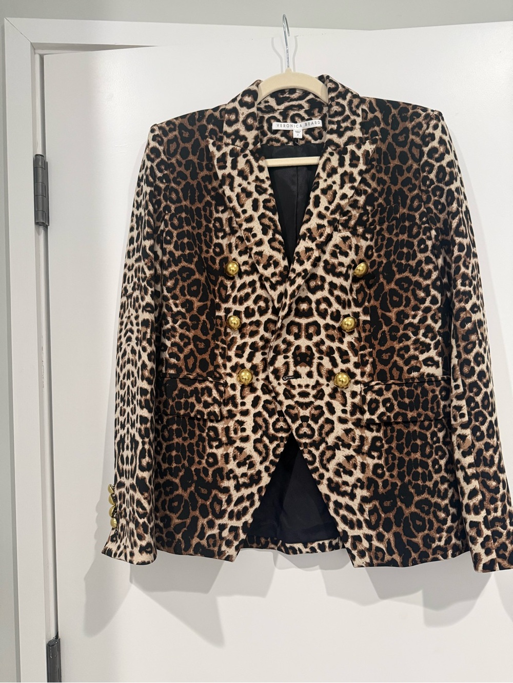 Veronica Beard leopard blazer, size 2